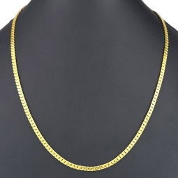 Noble, fein gearbeitete Panzerkette aus edlem Gold (8K, 333 Gelbgold ca. 11,8g) ca. 60cm, 4mm