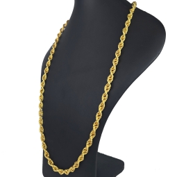 XXXL Kordelkette, hochwertig gearbeitet in ca. 95 cm MEGA Länge und ca. 8mm Breite aus edlem 585 Gold (14k)