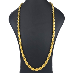 XXXL Kordelkette, hochwertig gearbeitet in ca. 95 cm MEGA Länge und ca. 8mm Breite aus edlem 585 Gold (14k)
