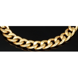 Exklusives Panzerarmband aus hochwertigem, hochglanzpoliertem 585er Gelbgold (14 Karat) mit einer Breite von ca. 9 mm und einer Länge von ca. 20,5 cm