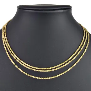 Dreireihige, edel verarbeitete Kordelkette - Gold-Armband aus funkelndem 8K 333er Gelbgold (ca. 43,5cm)