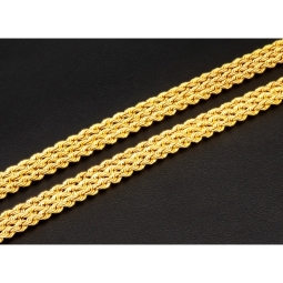 Dreireihige, edel verarbeitete Kordelkette - Gold-Armband aus funkelndem 8K 333er Gelbgold (ca. 43,5cm)