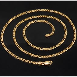 Hochwertig gearbeitete Goldkette /  Figarokette aus funkelndem Gold (333 / 8K Gelbgold) - ca. 60cm lang, ca. 3mm