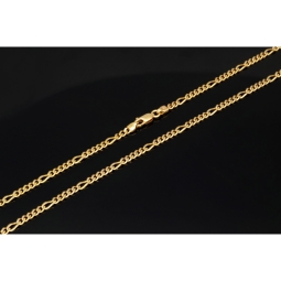 Hochwertig gearbeitete Goldkette /  Figarokette aus funkelndem Gold (333 / 8K Gelbgold) - ca. 60cm lang, ca. 3mm