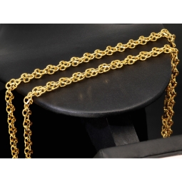 Edle Goldkette für Damen in außergewöhnlichem Design aus glänzendem 375 (9k) Gelbgold in ca. 50cm Länge