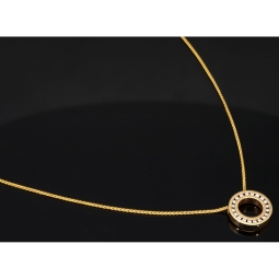 Christ Markenschmuck - Elegantes Schmuck-Set bestehend aus einer hochwertigen 14K / 585 Gold  - Goldkette (ca. 45cm) und einem Rondell-Anhänger mit Brillanten