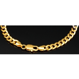 Panzerarmband in außergewöhnlichem Design aus funkelndem  8K, 333 Bicolor Gold (Gelbgold und Weißgold) mit Zirkonia in ca. 19,5cm und 5mm