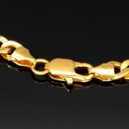 Panzerarmband in außergewöhnlichem Design aus funkelndem  8K, 333 Bicolor Gold (Gelbgold und Weißgold) mit Zirkonia in ca. 19,5cm und 5mm