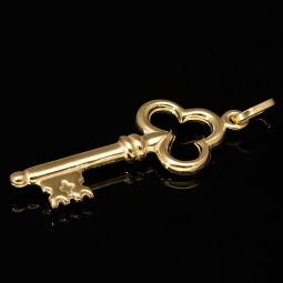 Stilvoller Schlüssel-Anhänger mit edlem Design aus hochwertigem Gold (585 14K Gelbgold)