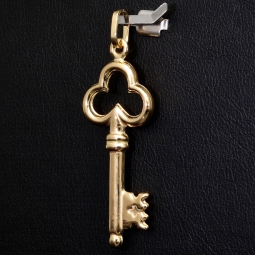 Stilvoller Schlüssel-Anhänger mit edlem Design aus hochwertigem Gold (585 14K Gelbgold)