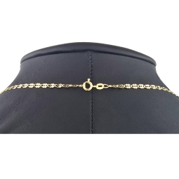 Funkelnde Goldkette in feinem, zeitlosen Design aus exquisitem 585 14k Gold (ca. 50cm lang, 2,5mm breit)