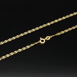 Funkelnde Goldkette in feinem, zeitlosen Design aus exquisitem 585 14k Gold (ca. 50cm lang, 2,5mm breit)