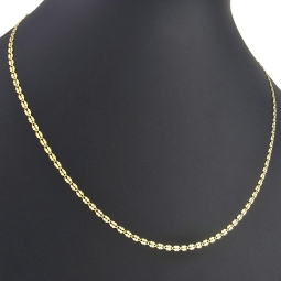 Funkelnde Goldkette in feinem, zeitlosen Design aus exquisitem 585 14k Gold (ca. 50cm lang, 2,5mm breit)