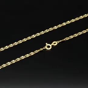 Edle Goldkette in außergewöhnlichem Design aus hochwertigem 585 14k Gold (ca. 45cm lang, 2,5mm breit)