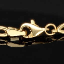 Fein gearbeitetes Bicolor Gold-Armband aus hochwertigem 14K 585 Gelbgold und Weißgold in elegantem Design mit Zirkonia besetzt (ca. 19,5 cm)