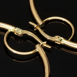 Zeitlose Creolen aus edlem, glänzend poliertem 14K / 585 Gold (Gelbgold)