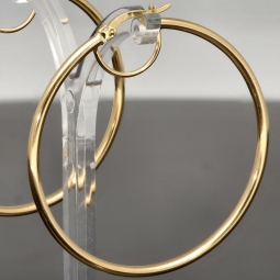 Zeitlose Creolen aus edlem, glänzend poliertem 14K / 585 Gold (Gelbgold)
