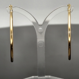 Zeitlose Creolen aus edlem, glänzend poliertem 14K / 585 Gold (Gelbgold)