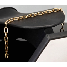 Hochwertig gearbeitetes Ankerarmband aus funkelndem 14K (585er) Gold - hochglanzpoliert -  ca. 19,5 cm lang und 5 mm breit