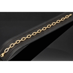 Hochwertig gearbeitetes Ankerarmband aus funkelndem 14K (585er) Gold - hochglanzpoliert -  ca. 19,5 cm lang und 5 mm breit