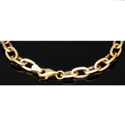 Hochwertig gearbeitetes Ankerarmband aus funkelndem 14K (585er) Gold - hochglanzpoliert -  ca. 19,5 cm lang und 5 mm breit