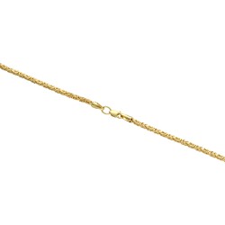 Königskette aus echtem 14-Karat Gold (60 cm lang, 2 mm breit)