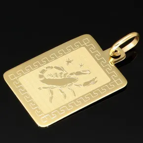 Fein gearbeiteter Skorpion - Anhänger aus funkelndem 585er 14K Gold mit detailreicher Gravur