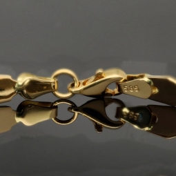 Luxuriöses Armband in Bicolor -Design aus funkelndem 585er 14K Gold - (Gelbgold und Weißgold) (ca. 19cm, 5mm)