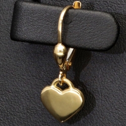 Elegante Herz-Ohrringe aus edlem, hochglanzpolierten 14K 585 Gold (Gelbgold)