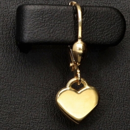 Elegante Herz-Ohrringe aus edlem, hochglanzpolierten 14K 585 Gold (Gelbgold)