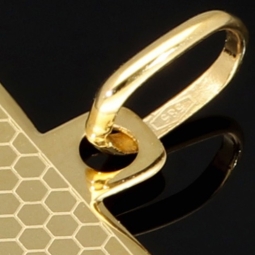 Sternzeichen Fische Anhänger mit detaillierten Gravuren und stilvollem Deisgn aus 14K 585 Gold (Gelbgold)