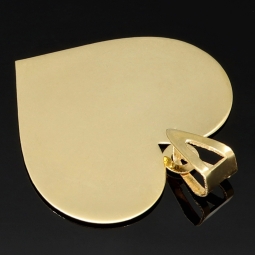 Exquisites Herz aus funkelndem Gold (14K 585 Gelbgold) - Herzanhänger aus hochglanzpoliertem Gelbgold