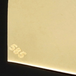Exquisites Herz aus funkelndem Gold (14K 585 Gelbgold) - Herzanhänger aus hochglanzpoliertem Gelbgold
