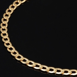 Sehr schönes Panzerarmband aus funkelnden 585 14k Gold, ca. 3,5mm breit, 19cm lang