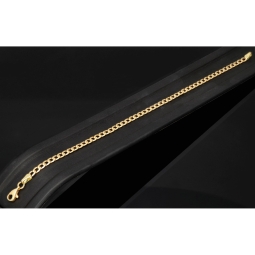 Sehr schönes Panzerarmband aus funkelnden 585 14k Gold, ca. 3,5mm breit, 19cm lang