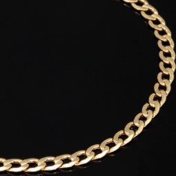 Sehr schönes Panzerarmband aus funkelnden 585 14k Gold, ca. 3,5mm breit, 19cm lang