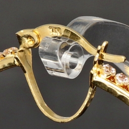 Hochwertig gearbeitete Gold-Creolen mit funkelnden Zirkonia aus edlem 585 14K Gelbgold