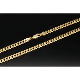 Exquisite, massive Panzerkette aus funkelndem Gold (14K, 585 ca. 40,9g Gelbgold) ca. 60cm, 5,5mm - hochwertige Verarbeitung