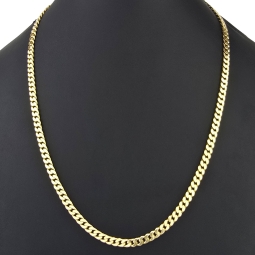 Exquisite, massive Panzerkette aus funkelndem Gold (14K, 585 ca. 40,9g Gelbgold) ca. 60cm, 5,5mm - hochwertige Verarbeitung