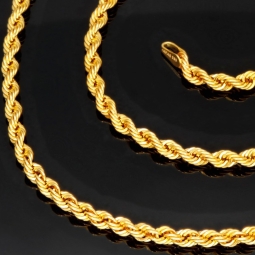 Exquisite Kordelkette aus hochwertigem, funkelndem 14k 585 Gold (Gelbgold)  ca. 55cm, 3mm