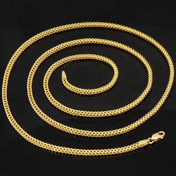 Goldkette / Fuchsschwanzkette aus hochwertigem 585 14k Gold (ca. 60cm lang, 2mm breit) - erstklassige Verarbeitung