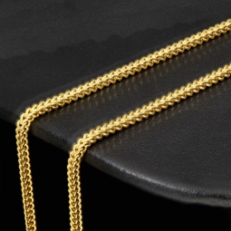 Goldkette / Fuchsschwanzkette aus hochwertigem 585 14k Gold (ca. 60cm lang, 2mm breit) - erstklassige Verarbeitung