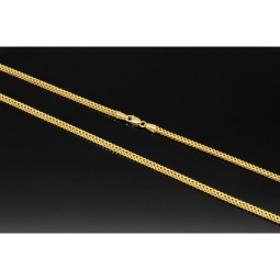 Goldkette / Fuchsschwanzkette aus hochwertigem 585 14k Gold (ca. 60cm lang, 2mm breit) - erstklassige Verarbeitung