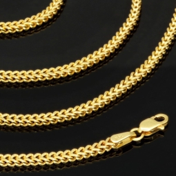 Goldkette / Fuchsschwanzkette aus hochwertigem 585 14k Gold (ca. 60cm lang, 2mm breit) - erstklassige Verarbeitung