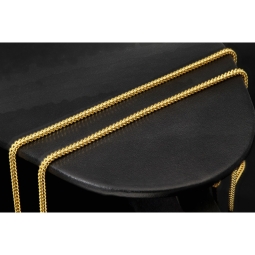 Goldkette / Fuchsschwanzkette aus hochwertigem 585 14k Gold (ca. 60cm lang, 2mm breit) - erstklassige Verarbeitung