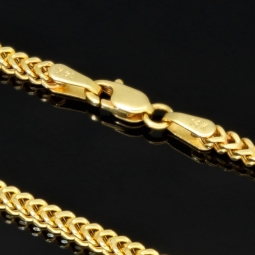 Goldkette / Fuchsschwanzkette aus hochwertigem 585 14k Gold (ca. 60cm lang, 2mm breit) - erstklassige Verarbeitung