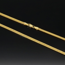 Goldkette / Fuchsschwanzkette aus hochwertigem 585 14k Gold (ca. 60cm lang, 2mm breit) - erstklassige Verarbeitung