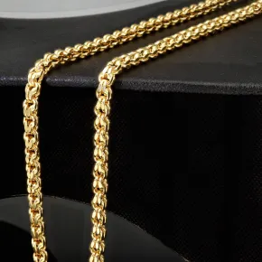 Außergewöhnliche Ankerkette aus exquisitem 585 / 14K Gold (Gelbgold) - hochwertig gearbeitet - ca. 65 cm Länge 3,5 mm Breite