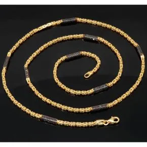 Fein gearbeitete, außergewöhnliche Königskette mit schwarzem, funkelnden Zirkoniabesatz aus exquisitem 585er Gelbgold (14k)- 60cm lang, 2mm breit