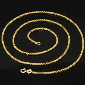 Zeitlose, kurzgliedrige Ankerkette aus hochglanzpoliertem 14K 585 Gelbgold – ca. 50 cm 1,5mm